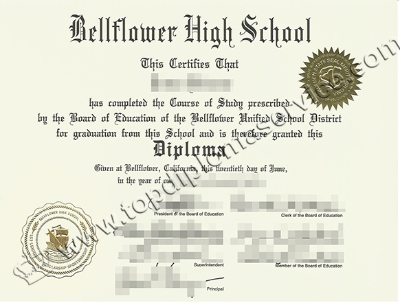 Bellflower High School diploma, GED diploma