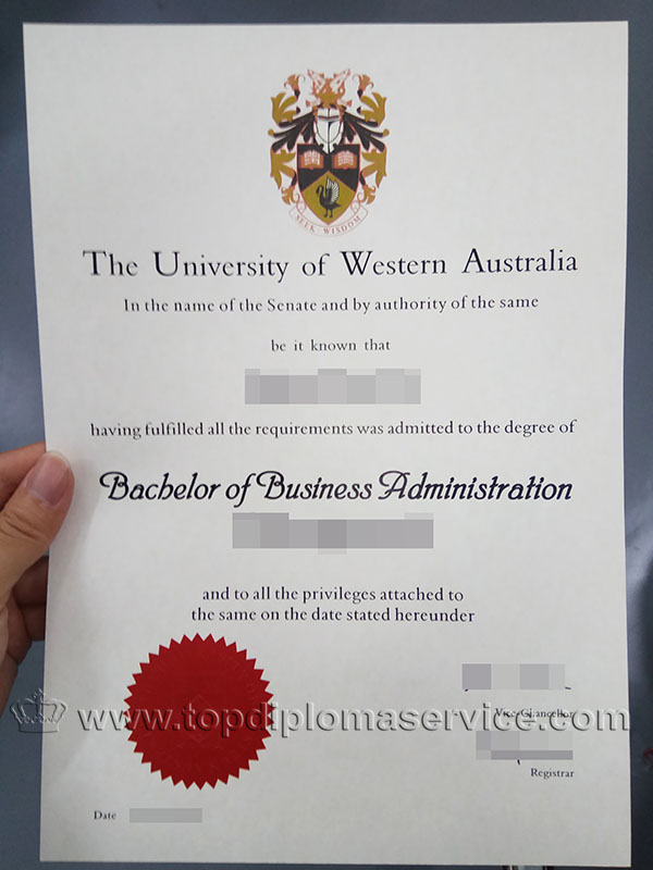 UWA transcript, University of Western Australia degree
