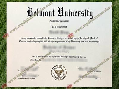 Belmont University diploma, Belmont Universit fake degree,