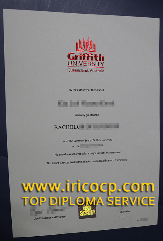 Griffth university degree certificate, griffth university diploma