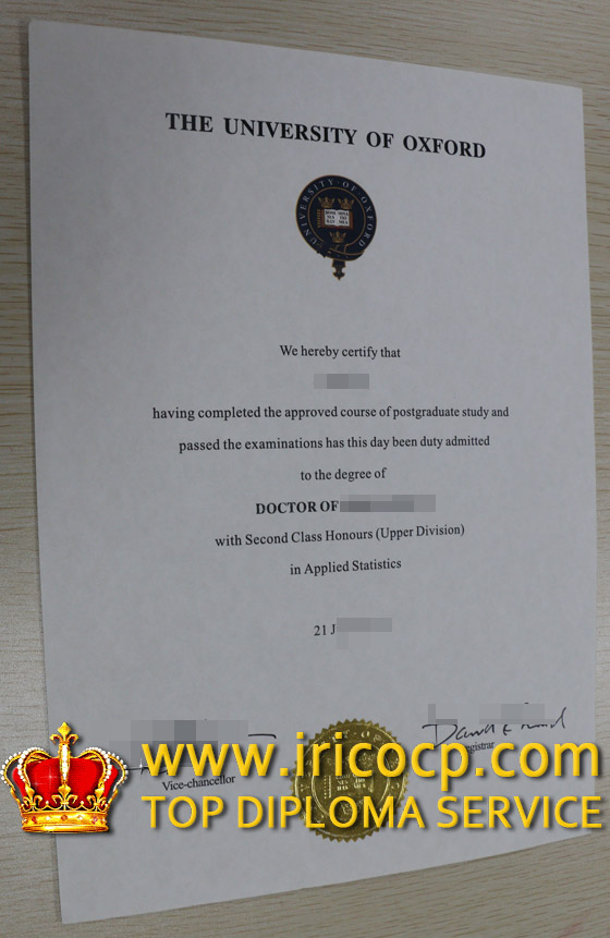 The University of Oxford degree, UK masters, transcript