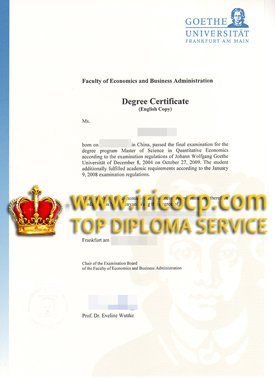 Buy Johann Wolfgang Goethe-Universität Frankfurt am Main diploma Buy Johann Wolfgang Goethe-Universität Frankfurt am Main diploma