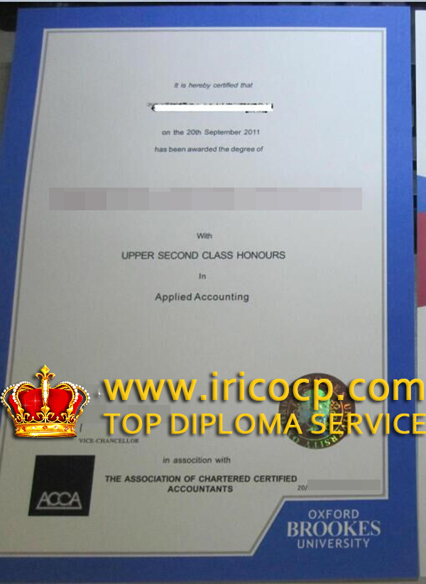 ACCA certificate in Oxford Brooks University, ACCA diploma