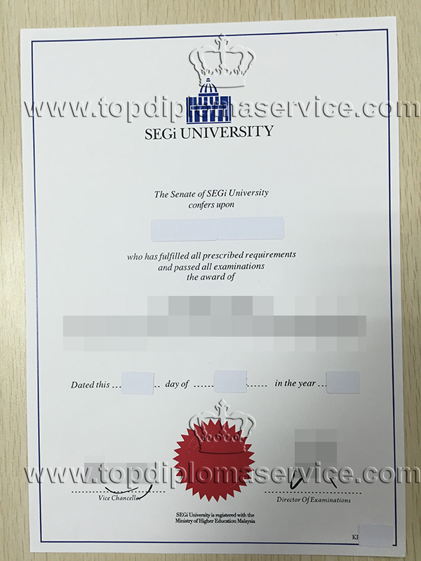 SEGI UNIVERSITY diploma, How to buy SEGI Uni certificate?
