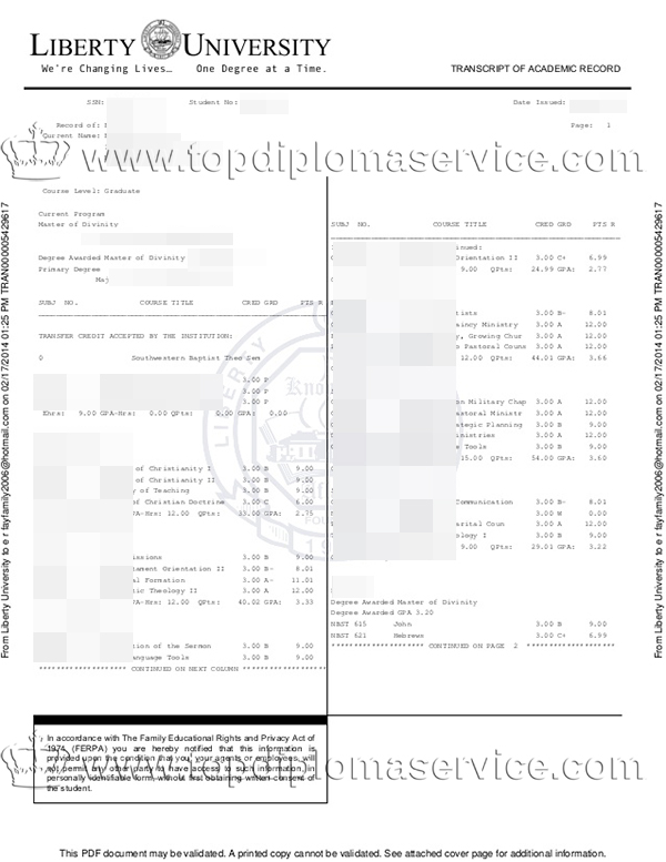 fake Liberty University academic transcript, buy degree USA fake Liberty University academic transcript, buy degree USA