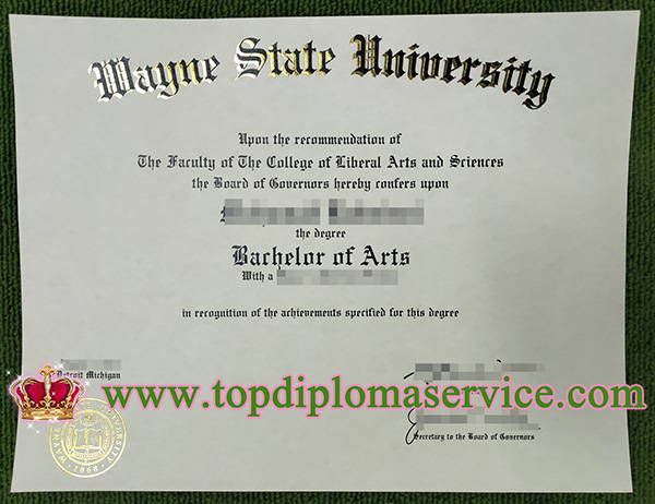 Wayne State University diploma, Wayne State University degree, 韦恩州立大学文凭,