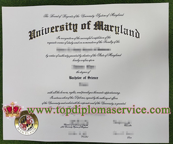 University of Maryland diploma, University of Maryland degree, 马里兰大学毕业证,