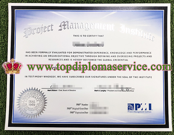 PMP certificate, PMI certificate, 