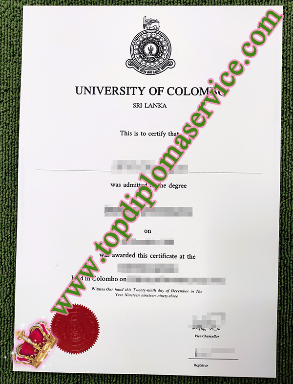 University of Colombo diploma, University of Colombo degree, University of Colombo certificate,