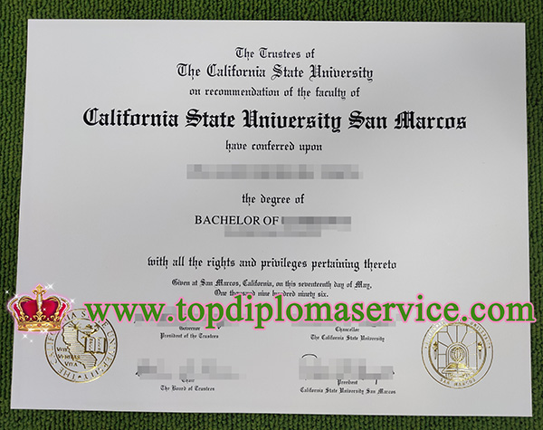 CSU San Marcos diploma, CSUSM diploma, 加州圣马科斯大学文凭,