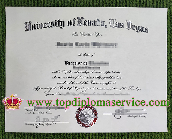 UNLV diploma, University of Nevada Las Vegas diploma, UNLV degree,
