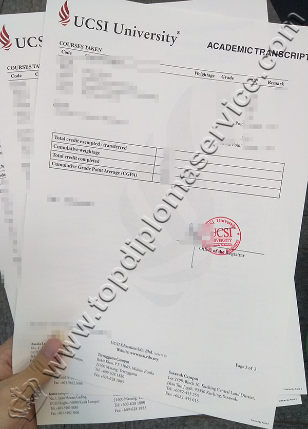 Fake UCSI University Malaysia transcript, make fake diplomas Fake UCSI University Malaysia transcript, make fake diplomas