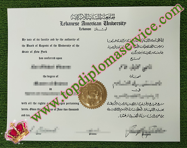 Lebanese American University diploma, Lebanese American University degree,