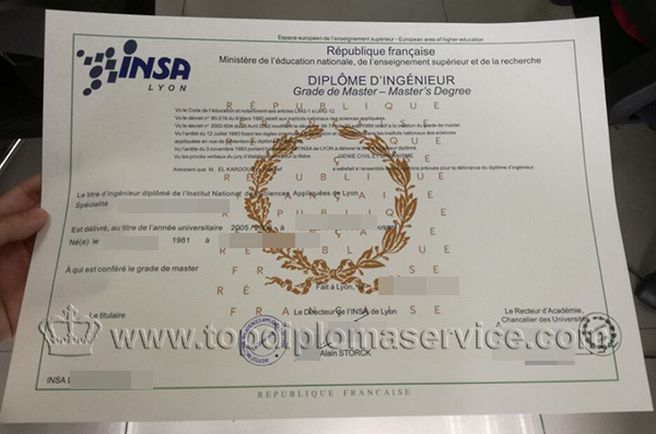Buy INSA certificate in France, how to order France diploma?