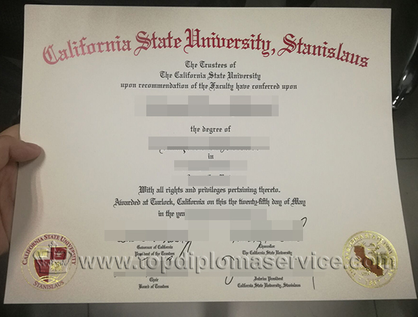 California State University Stanislaus degree certificate