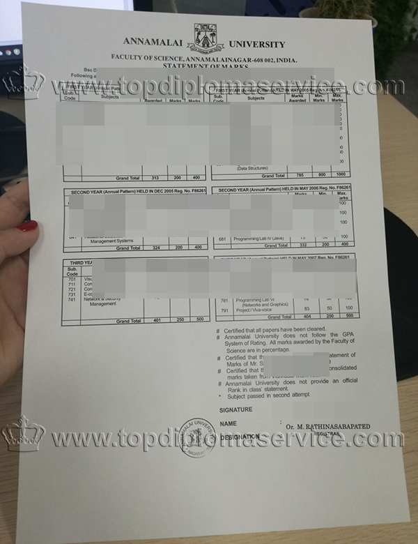 buy India University Annamalai University official transcript buy India University Annamalai University official transcript