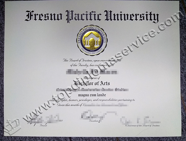 Fresno Pacific University diploma, FPU degree