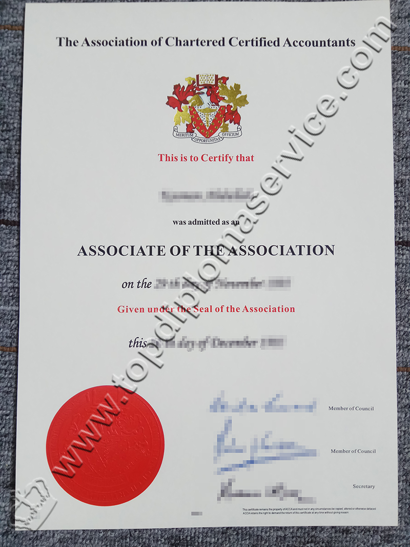 acca certificate, accountant certificate