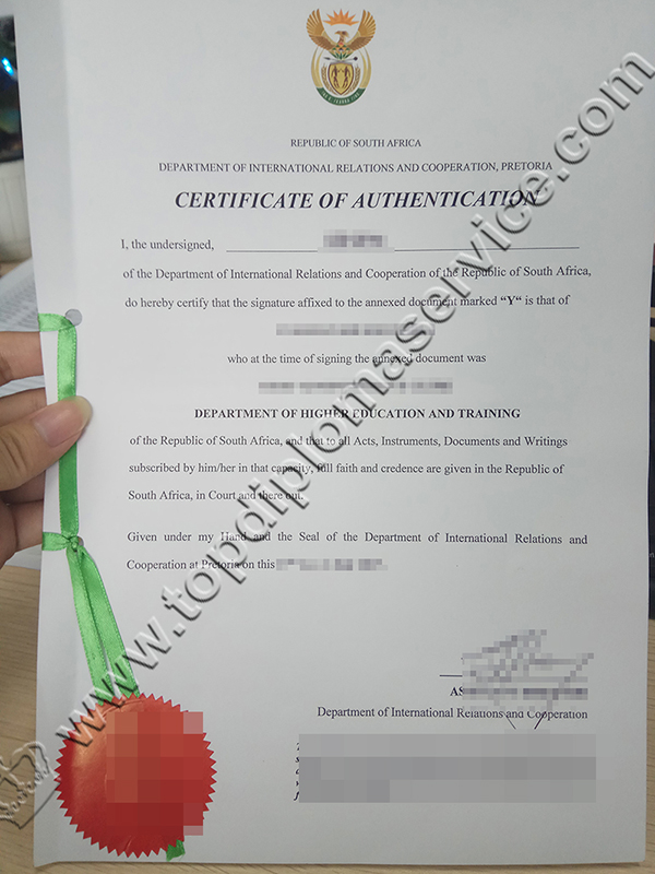 authentication certificate, Nelson Mandela University diploma