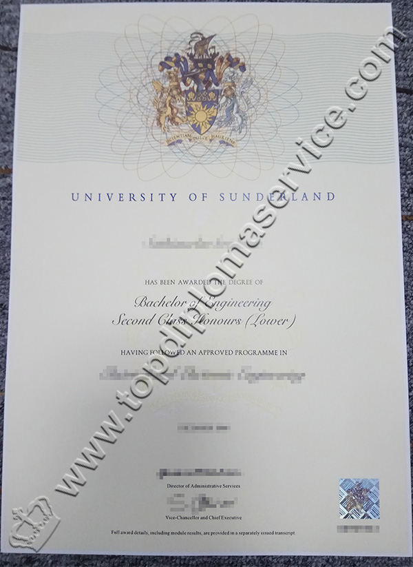 University of Sunderland dergee, University of Sunderland diploma