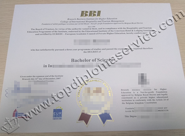 BBI degree, BBI diploma