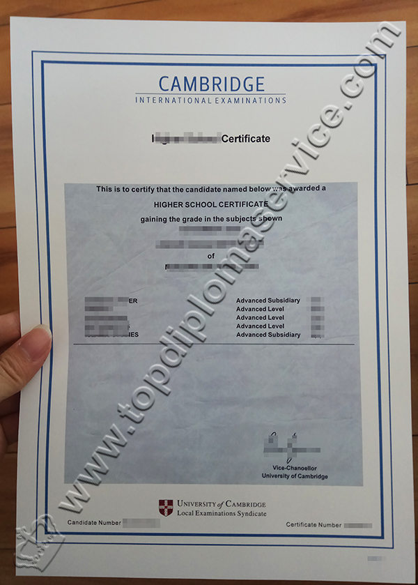 Cambridge International Examinations qualifications, CIE certificate