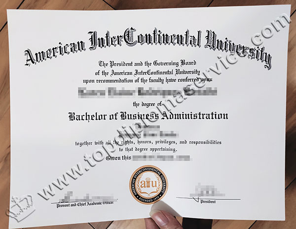 American InterContinental University diploma, AIU diploma