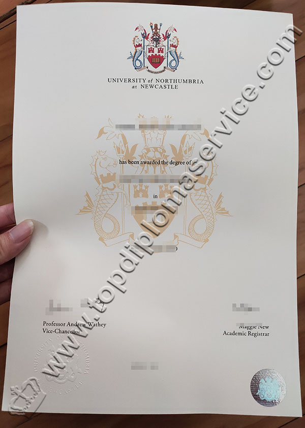 University of Northumbria degree, University of Northumbria certificate
