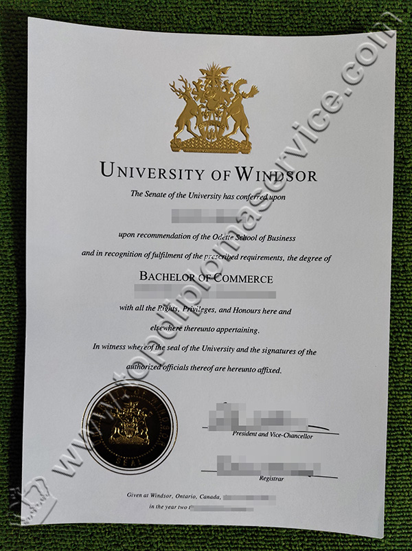 University of Windsor diploma, University of Windsor degree