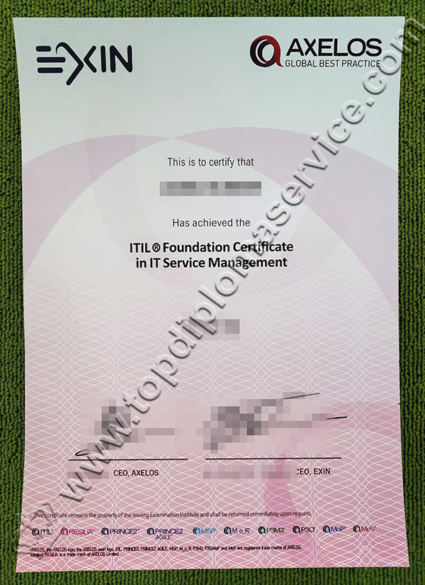 ITIL certificate, ITIL foundation certificate, fake ITIL certificate, ACELOS Certificate,