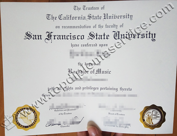 SFSU diploma, San Francisco State University diploma, SFSU degree