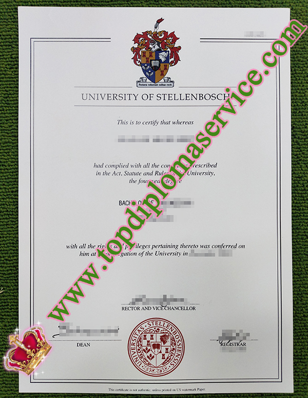 Stellenbosch University diploma, Stellenbosch University degree