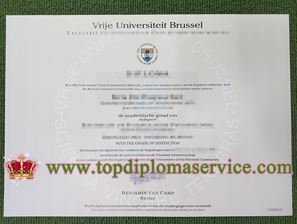 Vrije Universiteit Brussel diploma, Vrije Universiteit Brussel degree