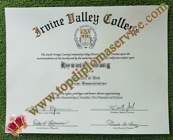 fake Irvine Valley College diploma, false Irvine Valley College degree, replica IVC diploma,