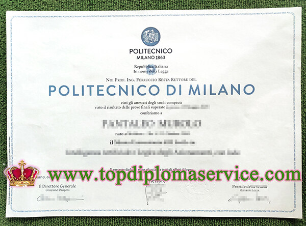 fake Politecnico Di Milano diploma, Politecnico Di Milano degree, fake Italy diploma,