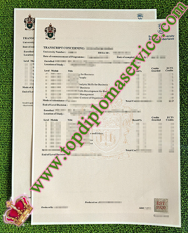 fake Swansea University transcript, fake Swansea University diploma, fake college transcript,