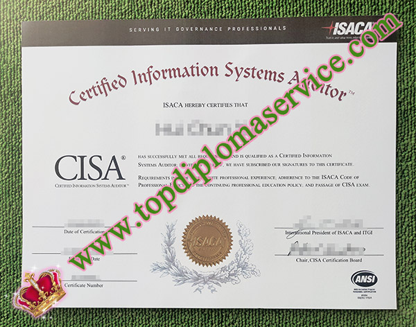 fake CISA certificate, fake ISACA certification, fake IT certificate,