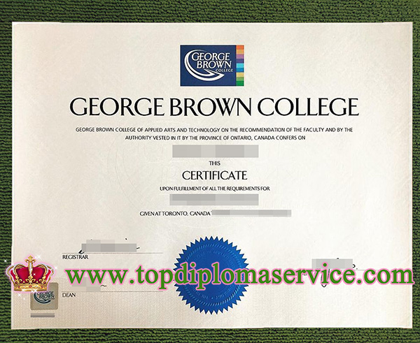 George Brown College certificate, fake GBC certificate, fake George Brown College diploma,