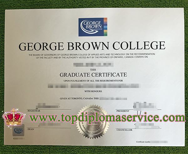 George Brown College degree, George Brown College graduate certificate, fake GBC degree,