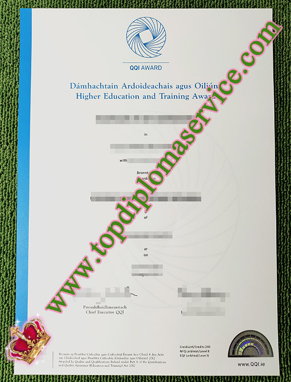 QQI Award certificate, fake Ireland diploma, National college of Ireland diploma,