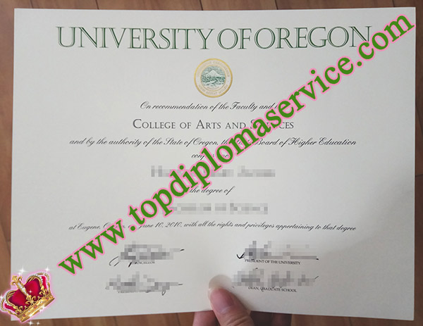 University of Oregon dipoma, University of Oregon degree
