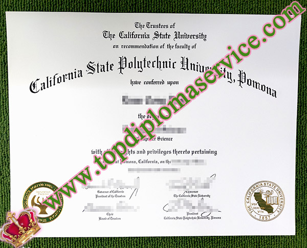 Cal Poly Pomona diploma, CSPU Pomona diploma,