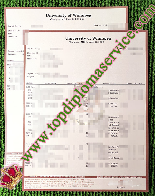 University of Winnipeg transcript, University of Winnipeg diploma, fake University of Winnipeg certificate,