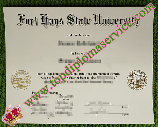 Fort Hays State University diploma, fake FHSU diploma, Fort Hays State University degree,