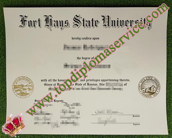 Fort Hays State University diploma, fake FHSU diploma, Fort Hays State University degree,