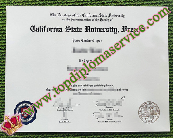 California State University Fresno diploma, fake CSU Fresno diploma, Fresno State University diploma,