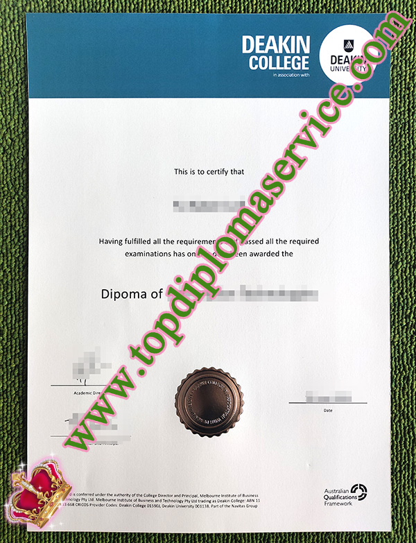 Deakin College diploma, fake Deakin College certificate, fake Australian diploma,