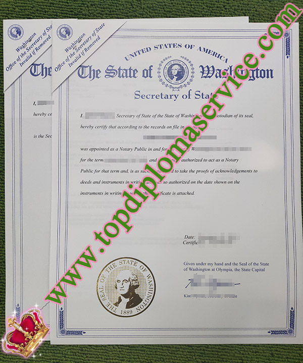 fake Washington authentication, fake Washington apostille, fake Secretary of States apostille,