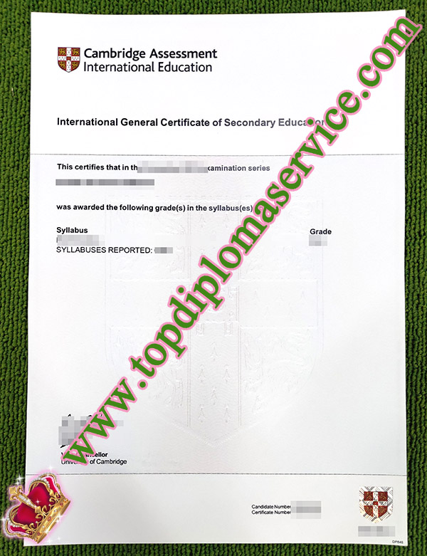 fake Cambridge IGCSE certificate, fake Cambridge certificate, fake GCSE certificate,