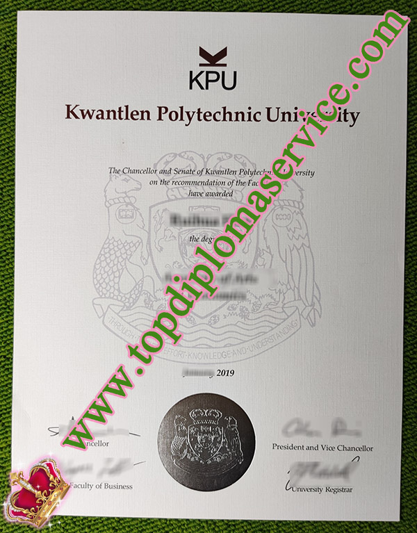 Kwantlen Polytechnic University diploma, fake KPU diploma, Kwantlen Polytechnic University certificate,